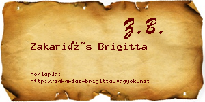 Zakariás Brigitta névjegykártya